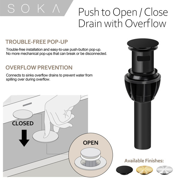 SOKA Widespread Faucet 2handle Bathroom Faucet with Drain Assembly Wayfair